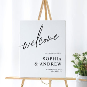 Minimalist Wedding Welcome Sign