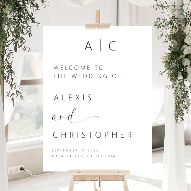Minimalist Wedding Welcome Sign (Creator Uploaded)