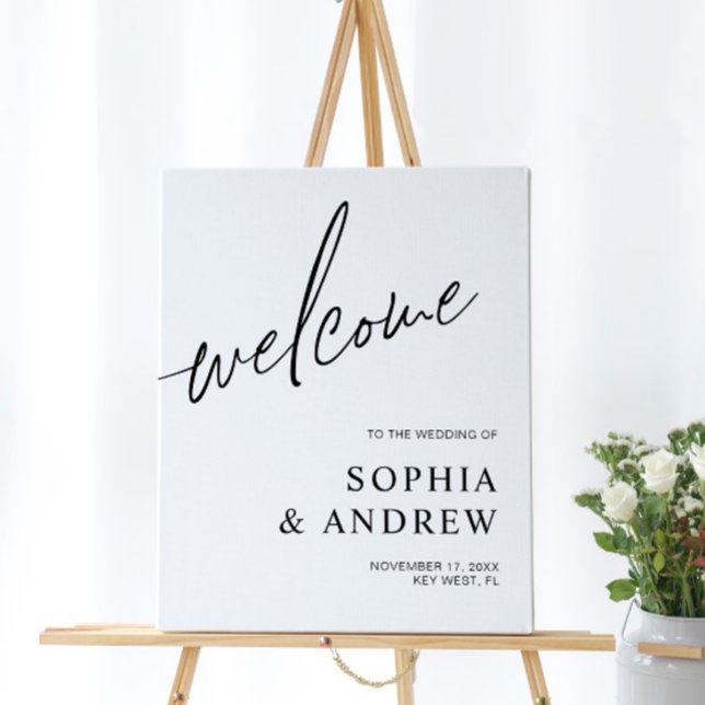 Minimalist Wedding Welcome Sign (Creator Uploaded)