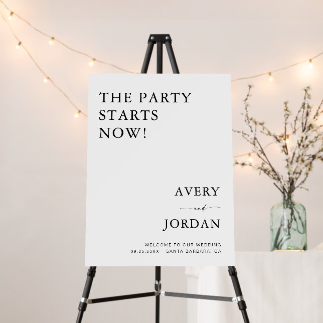 Minimalist Wedding Welcome Sign | Modern Welcome (In Situ (Stand))