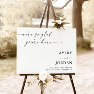 Minimalist Wedding Welcome Sign   Modern Welcome