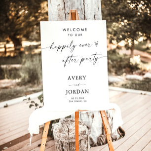 Minimalist Wedding Welcome Sign Modern Welcome
