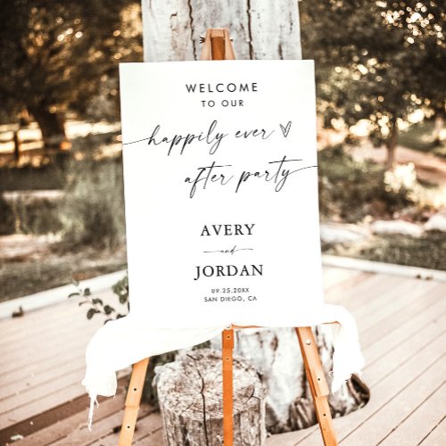 Minimalist Wedding Welcome Sign  Modern Welcome