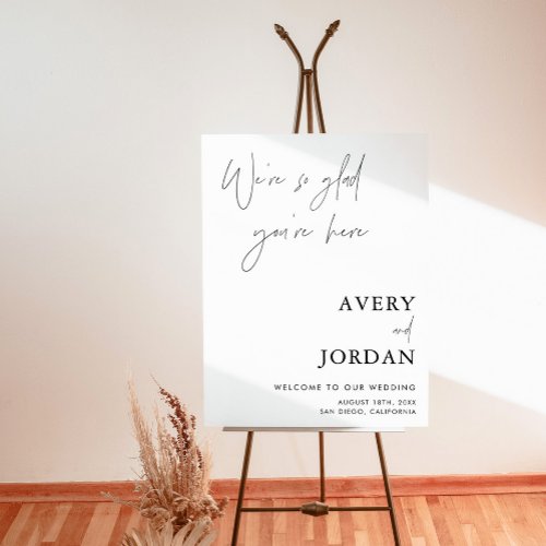 Minimalist Wedding Welcome Sign Modern Welcome Foam Board