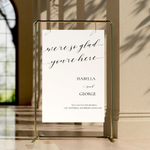 Minimalist Wedding We're so glad You're Here Sign