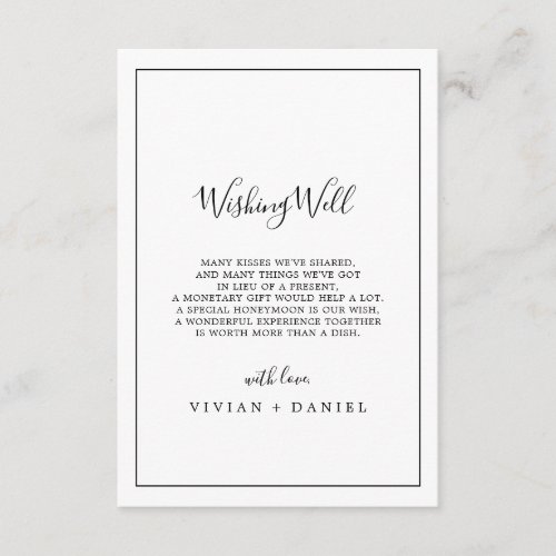Minimalist Wedding Wishing Well Card