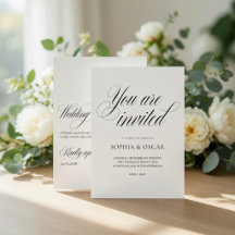 Minimalist Wedding with QR Code | Elegant