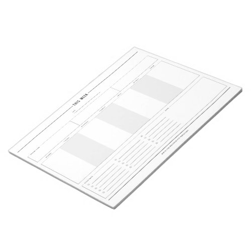 Minimalist Weekly Planner 85 x 11 Notepad