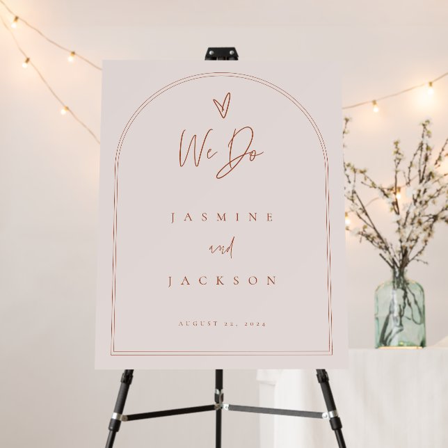 Minimalist Welcome Ceremony Sign Wedding Decor (In Situ (Stand))