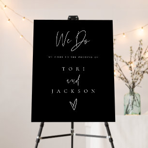 Minimalist Welcome Ceremony Sign Wedding Decor