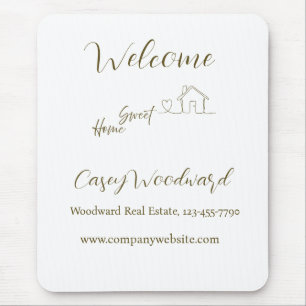 Minimalist Welcome Home Client Appreciation Mouse Pad