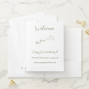Minimalist Welcome Home Client Appreciation Pocket Folder