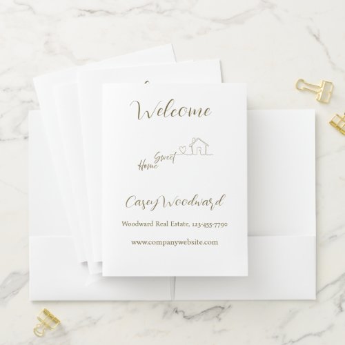 Minimalist Welcome Home Client Appreciation Pocket Folder
