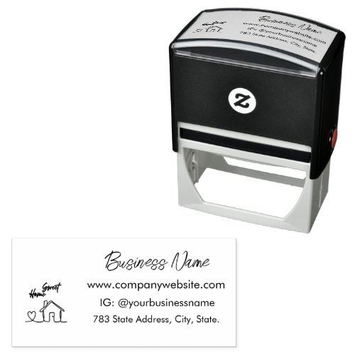 Minimalist Welcome Home Client Appreciation Self-inking Stamp