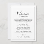 Minimalist Welcome Letter Itinerary & Map (Front)