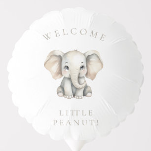 MInimalist Welcome Little Peanut Elephant Balloon