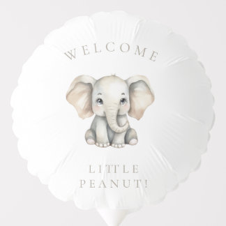 MInimalist Welcome Little Peanut Elephant Balloon