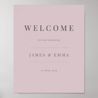 Minimalist Welcome Sign | Dusky Rose