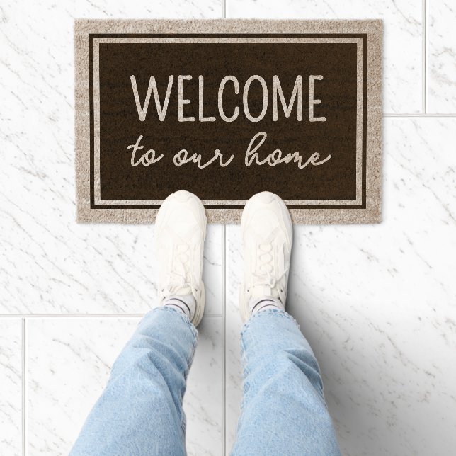 Minimalist Welcome sign Fiber Doormat (Insitu)