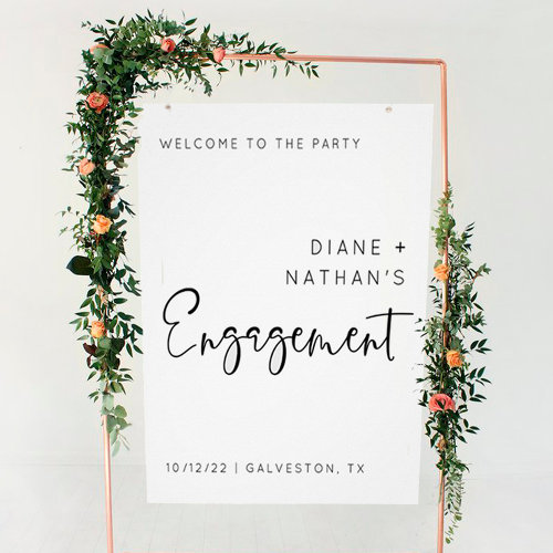 Minimalist Welcome to Our Engagement Sign