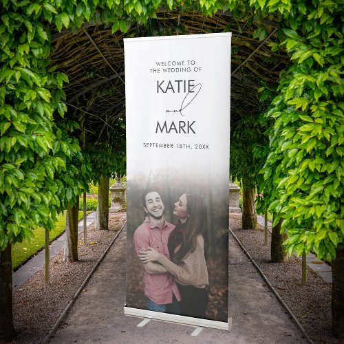 Minimalist Welcome To Our Wedding Photo Sign 