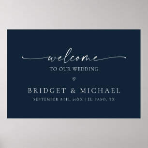 Minimalist Welcome To Our Wedding Poster
