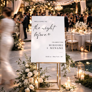 Minimalist Welcome To The Night Before Foam Board