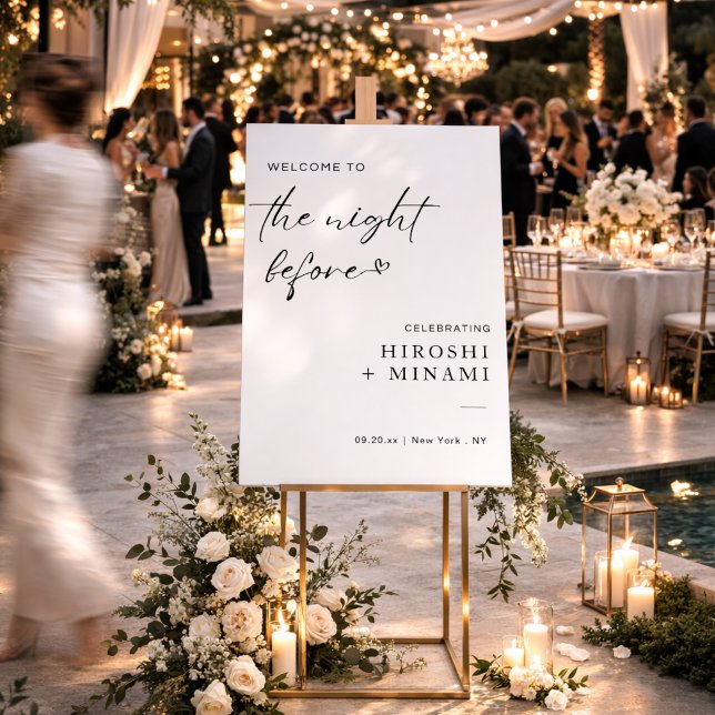 Minimalist Welcome To The Night Before Foam Board (Creator Uploaded)