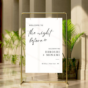 Minimalist Welcome To The Night Before Foam Board