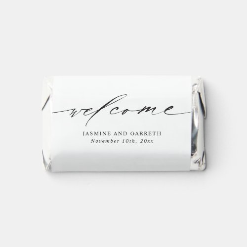 Minimalist Welcome Wedding Favour Hershey's Miniatures