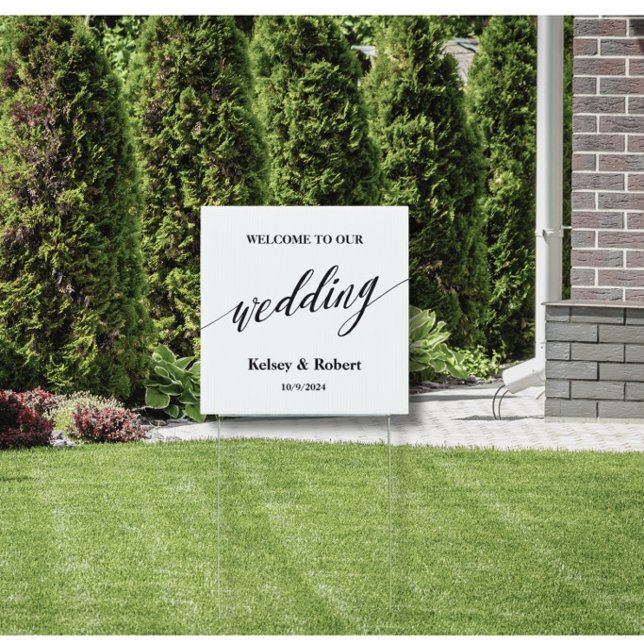Minimalist Welcome Wedding Yard Sign (Creator Uploaded)
