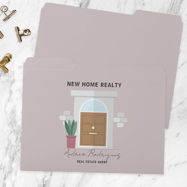 Minimalist Welcoming Front Door Real Estate Agent File Folder (Creator Uploaded)