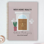 Minimalist Welcoming Front Door Real Estate Agent Planner<br><div class="desc">This beautifully designed customizable planner is perfect for real estate professionals who want to stay organized while showcasing their personal brand. An illustration of a classic front door takes center stage, symbolizing new beginnings and opportunities. Above the door, a bold text stands out, suggesting the name of a real estate...</div>