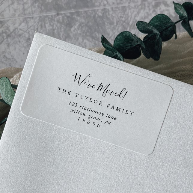 Minimalist We've Moved New Address Label (Creator Uploaded)