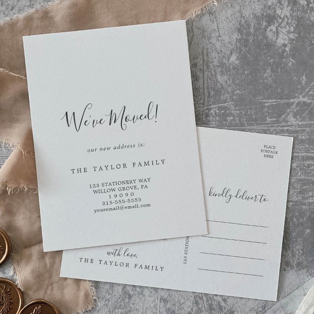 Minimalist We've Moved Printable Postcard (Creator Uploaded)