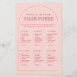 Minimalist what's in your purse bridal shower game<br><div class="desc">This pink what's in your purse bridal shower game features the trendy & popular arch with bold type text in pink & fuchsia accents. For more advanced customisation of this design,  e.g. changing layout,  font or text size please click the "CUSTOMIZE" button above. Please contact me for any questions!</div>