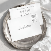 Minimalist Whimsical Hand Drawn Save the Date Card