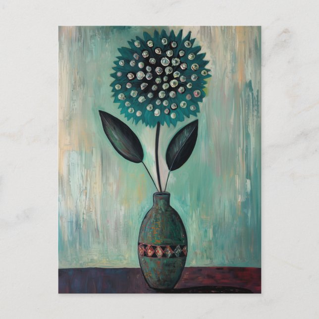 Minimalist Whimsy Flowers No.065 Postcard (Front)
