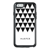 Minimalist White and Black Triangle Geometric OtterBox iPhone 6/6s Case