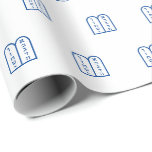 Minimalist white and blue Torah pattern modern Wrapping Paper<br><div class="desc">Minimalist white and blue Torah pattern modern simple elegant Hanukkah gift Wrapping Paper.

Blue Torah pattern on white background.

This wrapping paper is great for Hanukkah,  Chanukah,  bar mitzvah,  bat mitzvah,  Shabbat and Jewish Holidays.</div>
