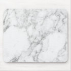 Minimalist White and Gray Marble Mouse Pad