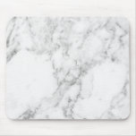 Minimalist White And Gray Marble Mouse Pad at Zazzle