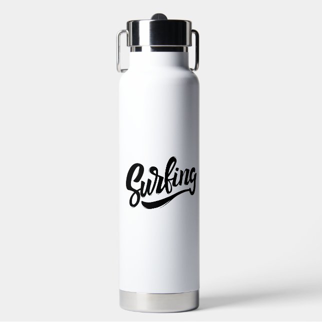 Minimalist White Background Graffiti Motivation  Water Bottle (Front)