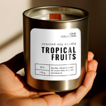 Minimalist White & Black Candle