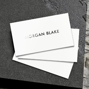 Minimalist White Black Consultant Raised Spot UV Business Card