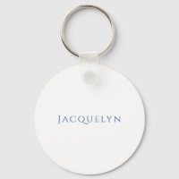 Minimalist White Blue Plain Elegant Modern Name