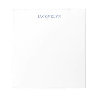 Minimalist White Blue Plain Elegant Modern Name