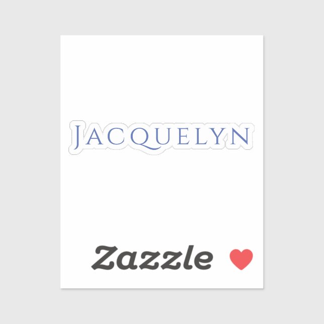Minimalist White Blue Plain Elegant Modern Name Sticker (Sheet)