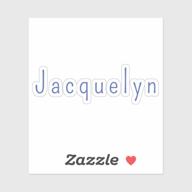 Minimalist White Blue Plain Elegant Modern Name Sticker (Sheet)