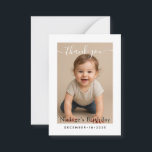 Minimalist White Border Birthday Dinner Photo Note Card<br><div class="desc">Beautiful invitations and stationery for special occasions and festivals are available in both physical and digital formats. We can extend any design into matching items such as RSVP cards,  labels,  envelopes,  and more. Customization is available upon request. Looking forward to hearing from you!</div>